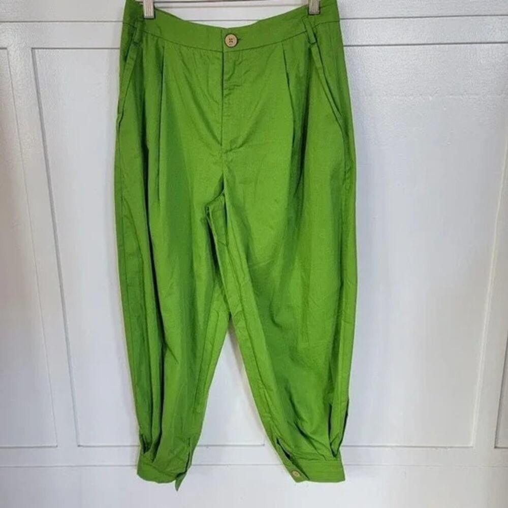 Free People Green Lucia‎ Trouser Pants Size 2 NWOT - Picture 2 of 4